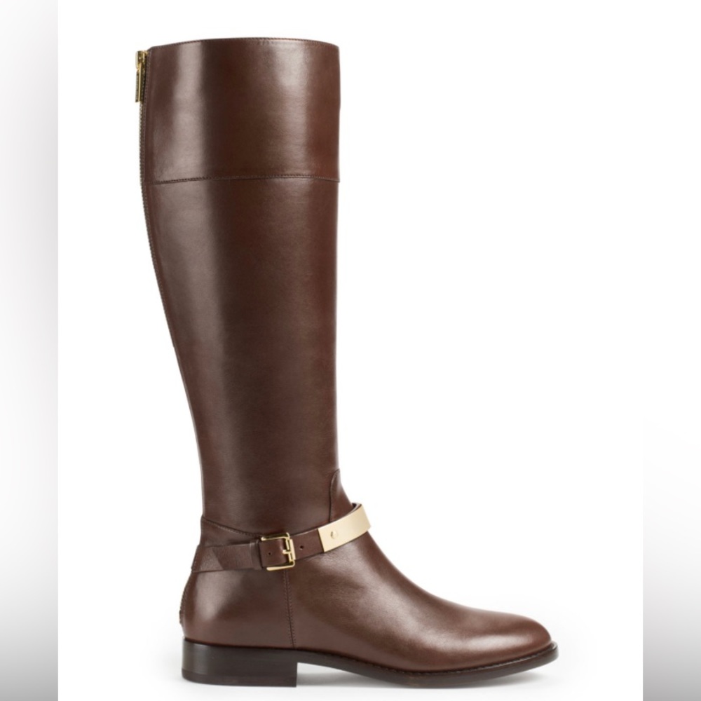 🍁Michael Kors brown leather riding boot! Size 6